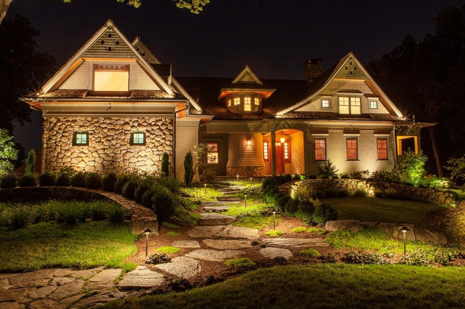 Front home landscape lighting by Coastal Source